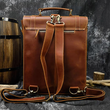 mochilas de cuero hombre perú detras